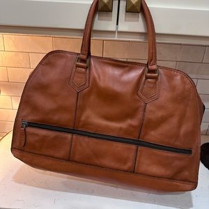 LAND custom made leather travel bag